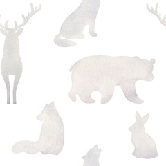 Seamless pattern with animals.