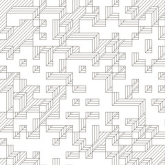 Implementation of Edward Zajec’s “Il Cubo” from 1971. Essentially a Truchet tile set of 8 tiles and rules for placement art illustration