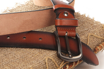 Men's belt made of genuine animal leather