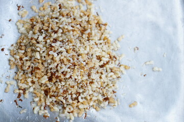 Red ant eggs are used for cooking