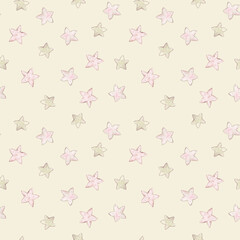 watercolor pastel pink cute cartoon seamles pattern 