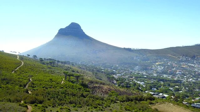 Lions Head. 4k aerial drone footage of Lions Head mountain.