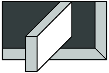 Vector image of a geometric abstract optical shape of a rectangular shape