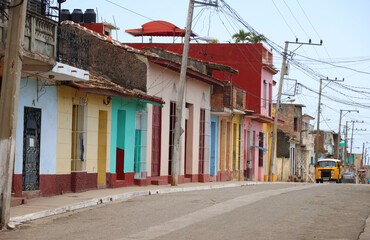 Fototapeta na wymiar Colonial houses in Trinidad, Cuba