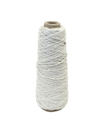 white rope roll isolated on white background,Clipping path