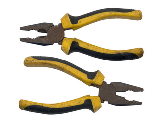 Obraz premium old iron pliers isolated on white background,Clipping path