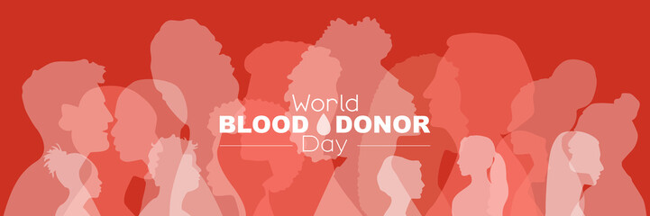 Obraz premium World Blood Donor Day banner.