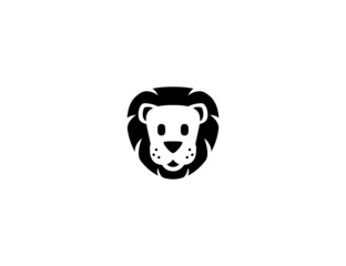 Lion vector icon. Lion Face. Isolated Lion head flat illustration