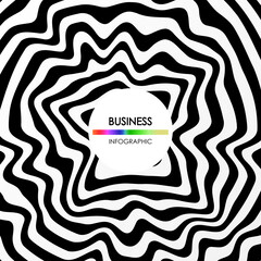 Business infographic. Presentation with elements of graph, diagram with steps, processes. Vector template diagram for creative business concept, banner, workflow layout