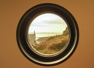 view through the porthole window