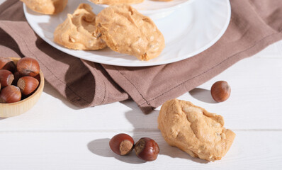 Ugly but good biscuits with almonds and hazelnuts Piedmontese traditional recipe. Biscuits Brutti ma Buoni