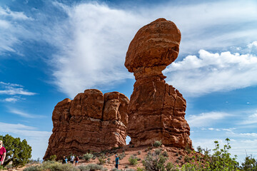 Arches National Park at Midday - Arches has many arches including the famous Delicate Arch, the Window Arch, the Double Arch and other features such as Tower of Babel, Turret Arch, and the Courthouse  © RebeccaDunnLevert