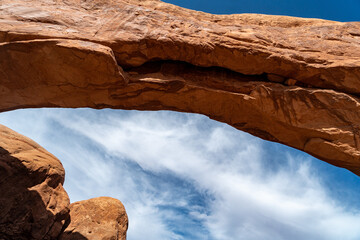Arches National Park at Midday - Arches has many arches including the famous Delicate Arch, the Window Arch, the Double Arch and other features such as Tower of Babel, Turret Arch, and the Courthouse  © RebeccaDunnLevert