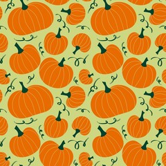 Halloween seamless pumpkin pattern for fabrics and textiles and packaging and gifts and cards and linens and kids