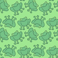 Kids seamless little frogs pattern for fabrics and textiles and packaging and gifts and cards and linens and hobbies