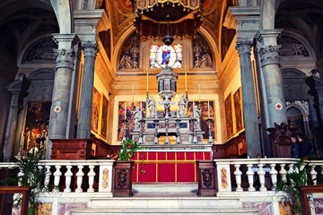 interior of the Cathedral of Santa Maria Assunta in Cortona, Arezzo, Italy