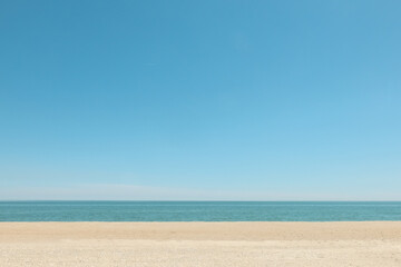 Fototapeta premium sand beach and blue sky