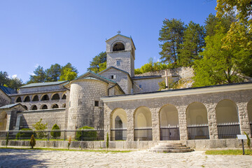 Fototapeta na wymiar Orthodox Monastery of the Nativity of the Blessed Virgin Mary in Cetinje, Montenegro