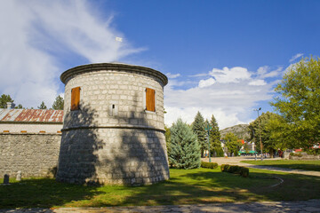 Fototapeta na wymiar Tower of Billiard Palace in Cetinje, Montenegro