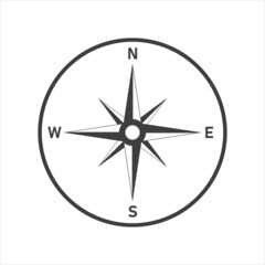 Compass icon vector on white background. EPS 10