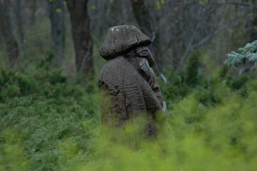 Statue in the forest