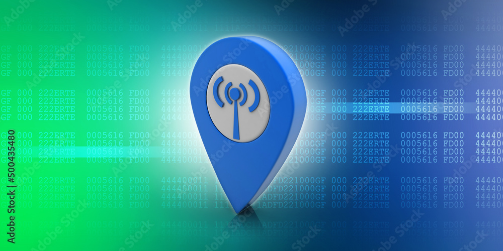 Poster 3d rendering mobile phone data
