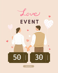 Happy Valentine’s Day Sale background, banner, poster or flyer design.
