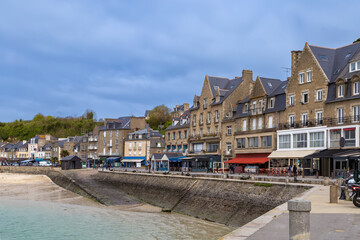 View of waterfront in Cancale, France