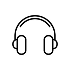 Headphones Vector Icon. Vector sign in simple style isolated on white background.