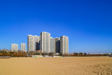 Fototapeta na wymiar Beidaihe Beach, Qinhuangdao, Hebei, China