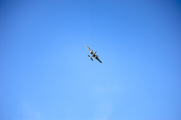 Fototapeta na wymiar jet in the sky at the airshow