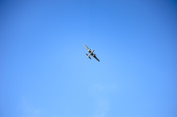 jet in the sky at the airshow