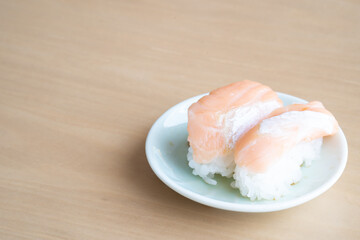 sushi with salmon