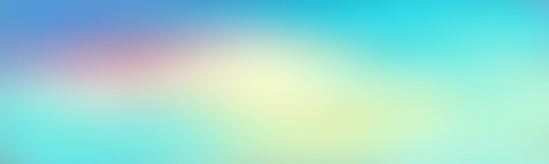 Wide abstract gradient background for web or wallpaper very light green. Vibrant abstract texture turquoise blue. Multicolor smooth surface backdrop.