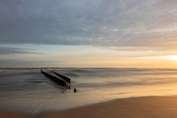 A colorful sunrise in Chałupy- Poland