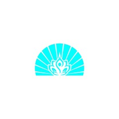 Lotus flower logo with human silhouette