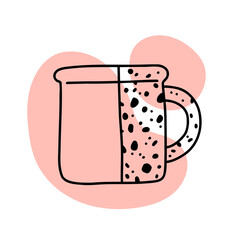 Coffee icon lineart, calm simple color vector