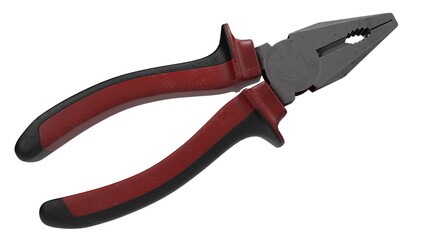 3d illustration. A beautiful view of pliers toll on a white gradient background.