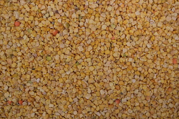 Lathyrus sativus, grass pea on a glass bowl