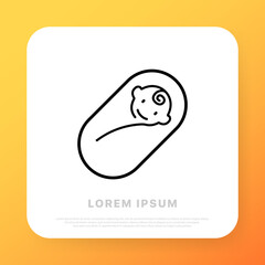 Child, kid icon. Baby concept. Line icon style. Vector line icon for Business and Advertising