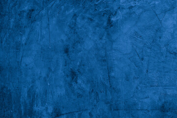 Old wall pattern texture cement blue dark abstract  blue color design are light with black gradient background.