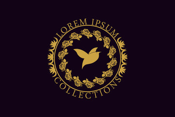 Bird vector logo, Luxury concept