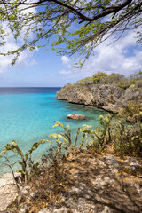 Fototapeta na wymiar Holiday at Playa Jeremi on the Caribbean island Curacao