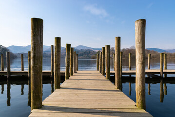 Fototapeta premium Dock on the lake.