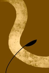 Minimal line art forms graphic brown abstract illustrations wallpaper