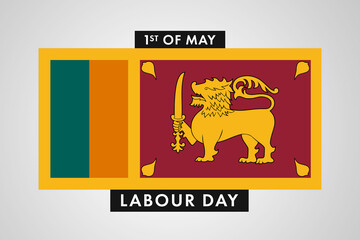 Sri Lanka Labor Day. International World Workers Day of Sri Lanka background, banner or poster