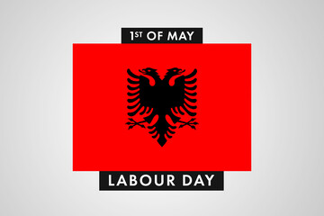 Albania Labor Day. International World Workers Day of Albania background, banner or poster