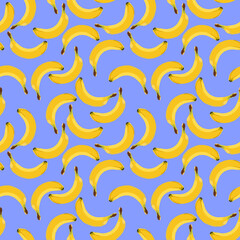 Banana fruit seamless pattern.