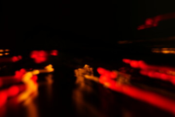 moving lights in the dark