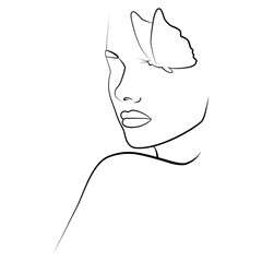 Modern minimalist style illustration for posters, avatars.